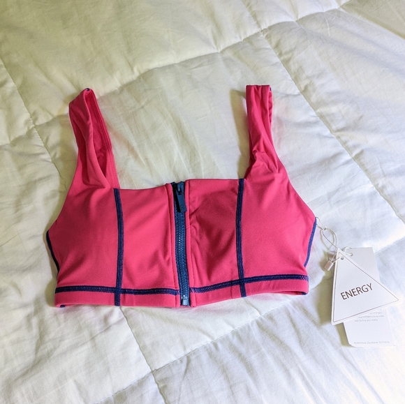 BuffBunny | Dive Zip Sports Bra Miami Vice/H2O - Picture 6 of 12